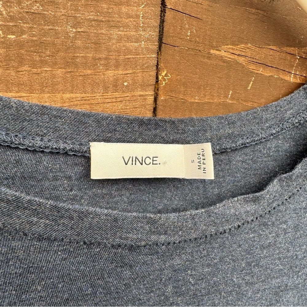 Vince Long Sleeve Blue & Gray Top Size Small - Picture 5 of 5